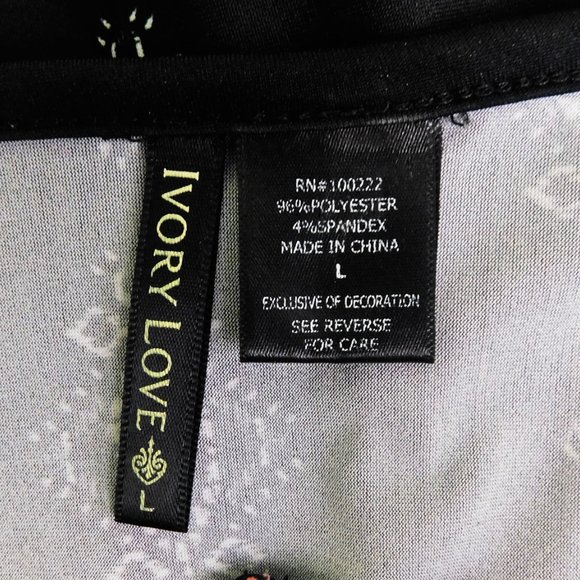 Ivory Love Women Shirt Black Multi L - Picture 4 of 5